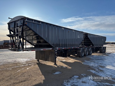 2012 Lode King 28 Ft Super B-Train Lead 28 ft Belly Grain Trailer