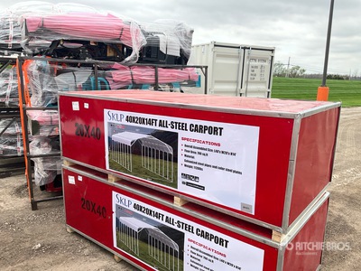 2026 SKLP SK-SC40 48 ft x 30 ft 17 ft Large Scale Storage Shed (Unused)