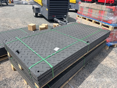 Quantity of (12) 2026 SKLP SK-LJB12 Polyethylene Sheet Ground Protection Mats (Unused)