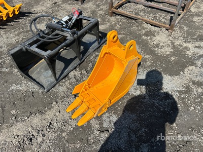 2026 GIYI GY-BK 12 in Digging Excavator Bucket - Fits Cat 305 (Unused)