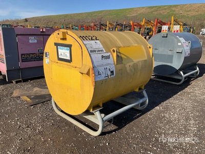 2016 Fuel Proof 1000 L Skid Mounted Steel Diesel Fuel Tank