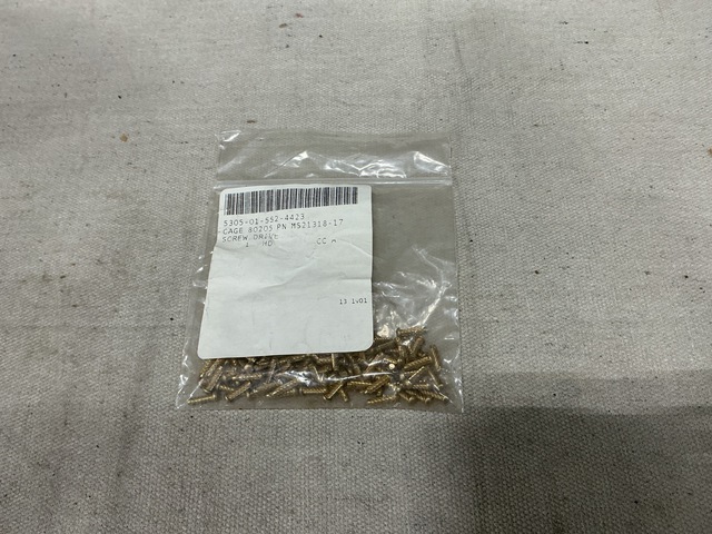 (50) Packages of MS21318-17 Aircraft Drive Screws