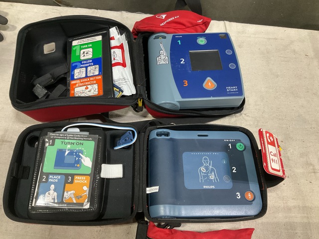 (4) Philips Heart Start Defibrillators