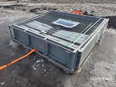 Quantity of (20) 6 ft x 8 ft Galvanized Fencing (Unused)