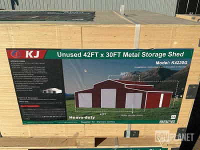 KJ K4230G Metal Storage Shed - Unused