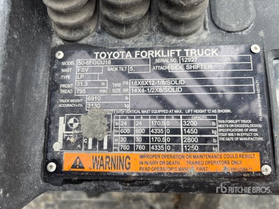 2023 Toyota 50-8FGCU18 3200 lb Cushion Tire Montacargas