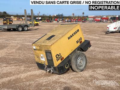 2011 Kaeser M20 Mobile Compresseur A Air 1 Essieu Compresseur à air (Inoperable)