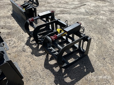 67 in Grapple Skid Steer Root Rake