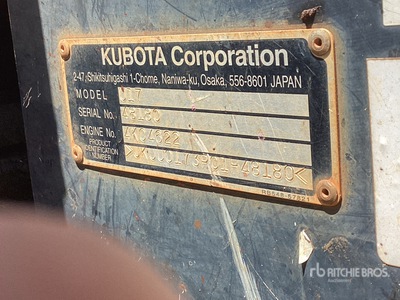 2019 Kubota U17 Mini-pelle