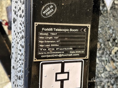 2026 GIYI GY-TB47 47 in 3300 lb Forklift Extendable Boom Accessori per autocarro con sollevatore (Unused)