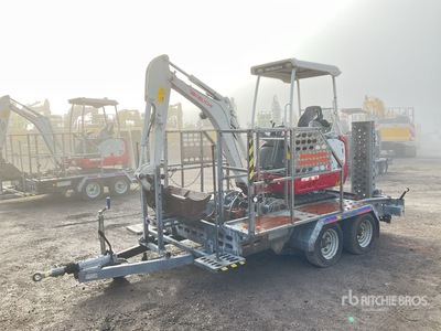 2020 Takeuchi TB216 C/W Indespension Utility Trailer & Breaker Mini Excavator