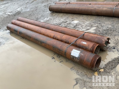 Quantity of (3) Range 1 10' Length, 9" - 9.75" Diameter Drill Casing