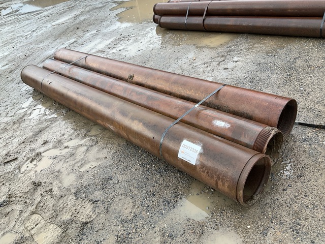 Range 1 (1) Threaded Sections 9 in - 9 3/4 in Diameter, (1) Threaded Section 10 3/4 in Diameter, (1) Non-threaded 11 in Diameter Casing