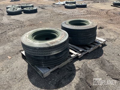(4) Continental 10R22.5 Tires w/Wheels