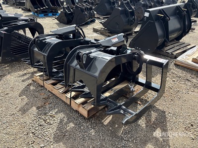 84 in Root Rake Skid Steer Grapple