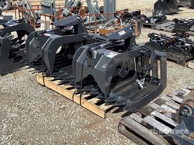 72 in Root Rake Skid Steer Grapple