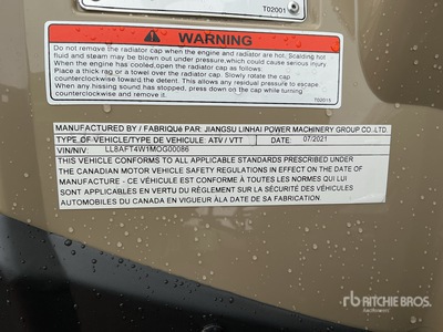 2021 Linhai ATV 500 4x4 ATV