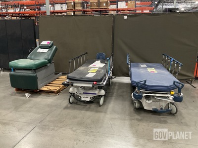 (2) Hospital Beds & (1) Hill HA90W Examination Table