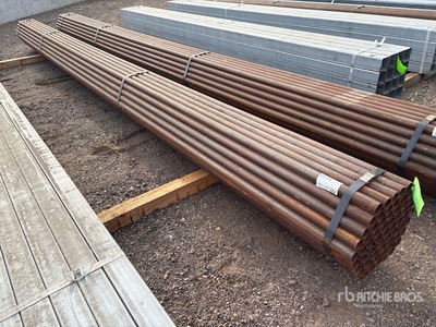 Quantity of (61) 1 7/8 in OD Blk Schedule 40 x 21 ft Steel Pipe