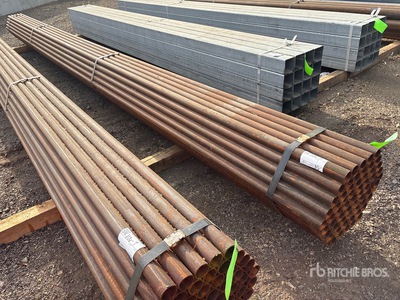Quantity of (61) 1 7/8 in OD Blk Schedule 40 x 21 ft Steel Pipe