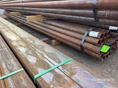 Quantity of (19) 2 7/8 in OD Blk Schedule 40 x 21 ft Steel Pipe
