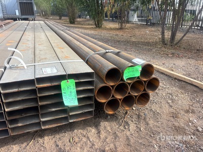 Quantity of (10) 4 1/2 in OD Blk Schedule 40 x 21 ft Steel Pipe