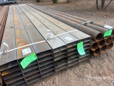 Quantity of (18) 2 in x 6 in Rectangle Blk 14 GA 20 ft Steel Pipe