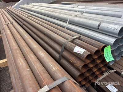 Quantity of (19) 3 1/2 in OD Blk Schedule 40 x 21 ft Steel Pipe
