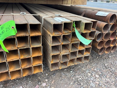 Quantity of (25) 2 1/4 in SQ Blk Schedule 10 x 21 ft Steel Pipe