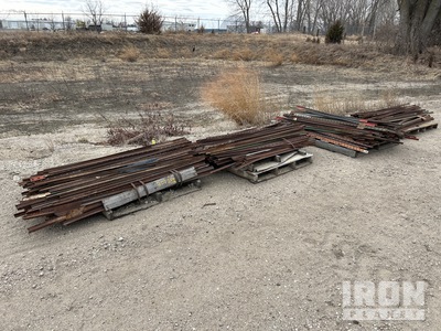 Quantity of (3) Pallets of Temporary Fence Posts Fencing