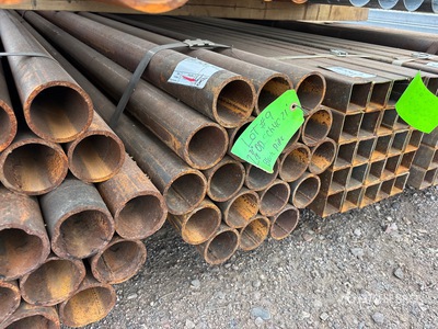 Quantity of (19) 2 7/8 in OD Blk Schedule 40 x 21 ft Steel Pipe