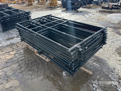 Quantity of (12) 7 ft Panel para ganado (Unused)