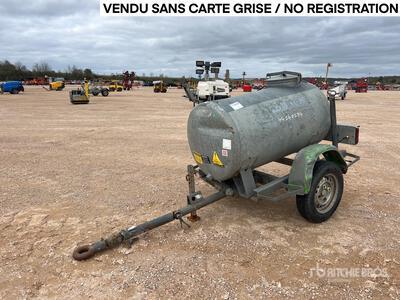 ECIM 500 L S/A Citerne A Eau 1 Essieu Water Tank Trailer