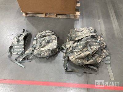 (4) Large Field Pack Sets, (3) Rifleman Sets & Assorted Items
