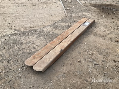 2000mm x 120mm Fork Extensions - Fits Telehandler