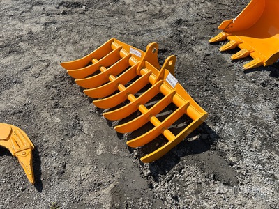 2026 GIYI 44 in Excavator Rake - Fits Cat 305 (Unused)