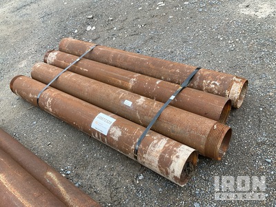 Quantity of (4) Range 1 5' Length, 6.5" - 7" Diameter Drill Casing