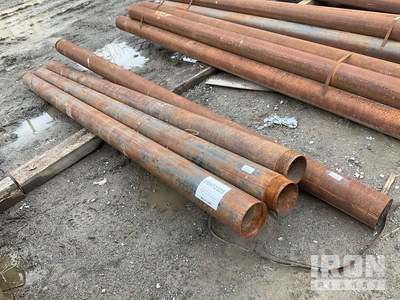 Quantity of (4) 10' Length, 5" - 5.5" Diameter Drill Casing