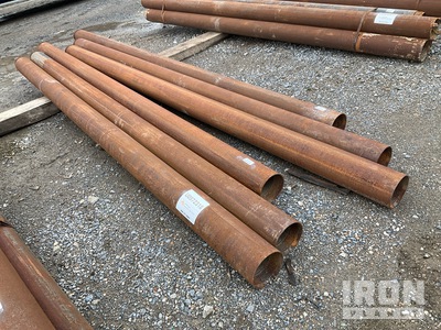 Quantity of (6) Range 1 10' Length, 5" - 5.5" Diameter Drill Casing