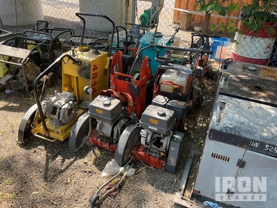 Quantity of (6) 13 in Blade, 18 in Blade Walk-Behind Saw (Inoperable)