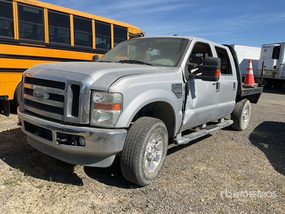 2008 Ford F-250 4x4 Crew Cab Flatbed Truck