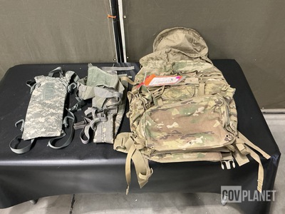 (3) MOLLE Rucksacks, (50) Hydration System Carriers & Assorted Items