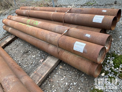 Quantity of (5) Range 1 10' Length, 6.5" - 7" Diameter Drill Casing