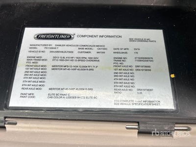 2020 Freightliner Cascadia 113 6x4 T/A Dagcabine Trekker