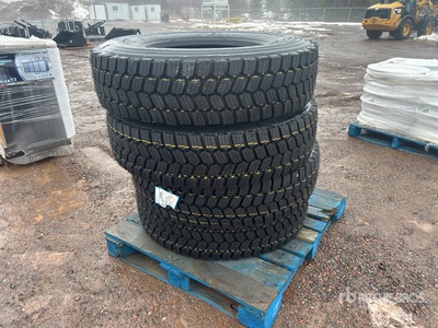 Quantity of (4) 275/80R22.5 Tires (Unused)