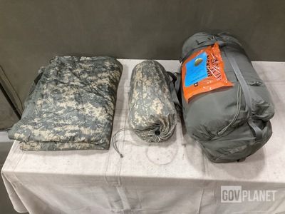 (17) Wet Weather Poncho Liners, (5) Improved Combat Shelters & Assorted Items