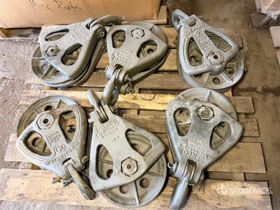 Lot of (6) Half Sided Rigging Blocks