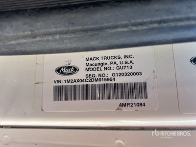 2013 Mack GU713 Granite 8x4 Tri/A Dump Truck