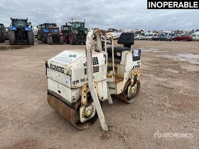 2001 Bomag BW90AD2 Compacteur Vibrant Tandem Double Drum Roller (Inoperable)