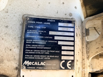 2016 Mecalac 12MTX Pelle Sur Pneus Escavatore gommato